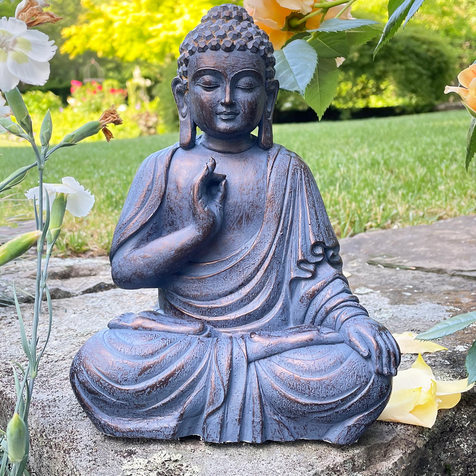 Teaching Garden Buddha Statue - Flow of Wisdom Mudra