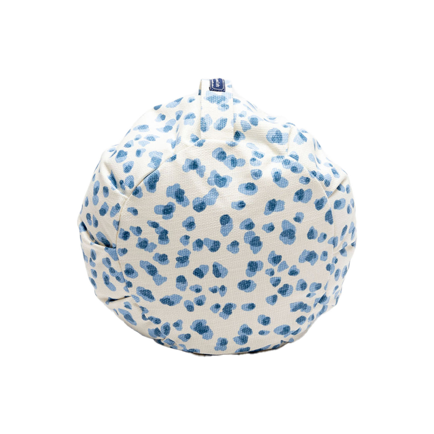 Topside view of Polka Dot Zafu on white backdrop