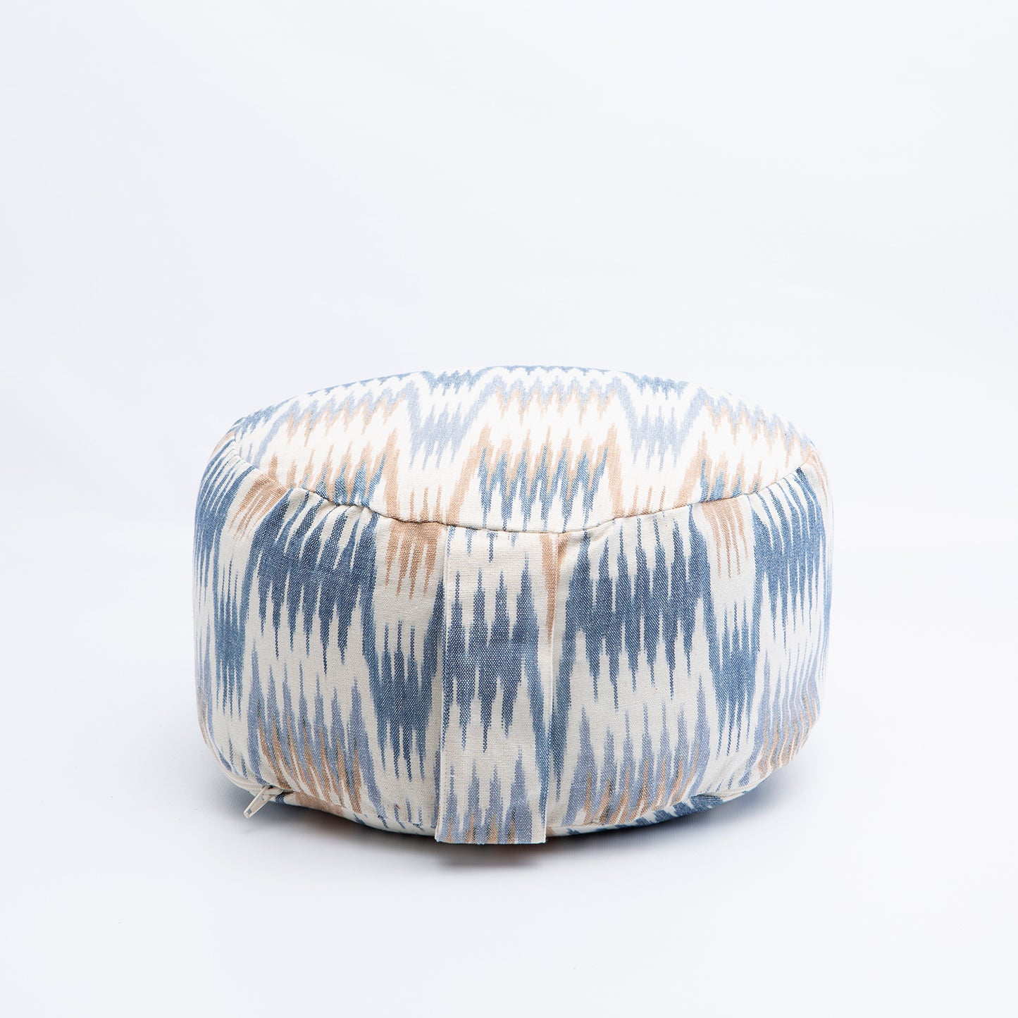 Blue Flame Stitch Buckwheat Hull Zafu