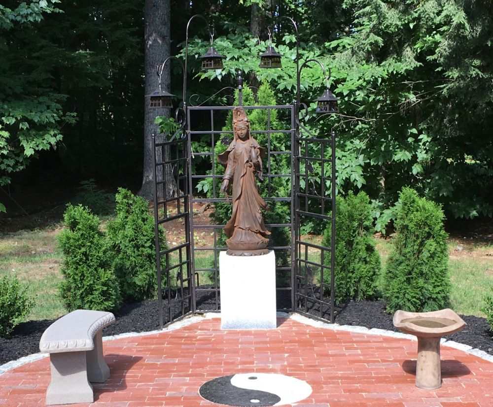 Garden Kuan Yin with Vessel Statue
