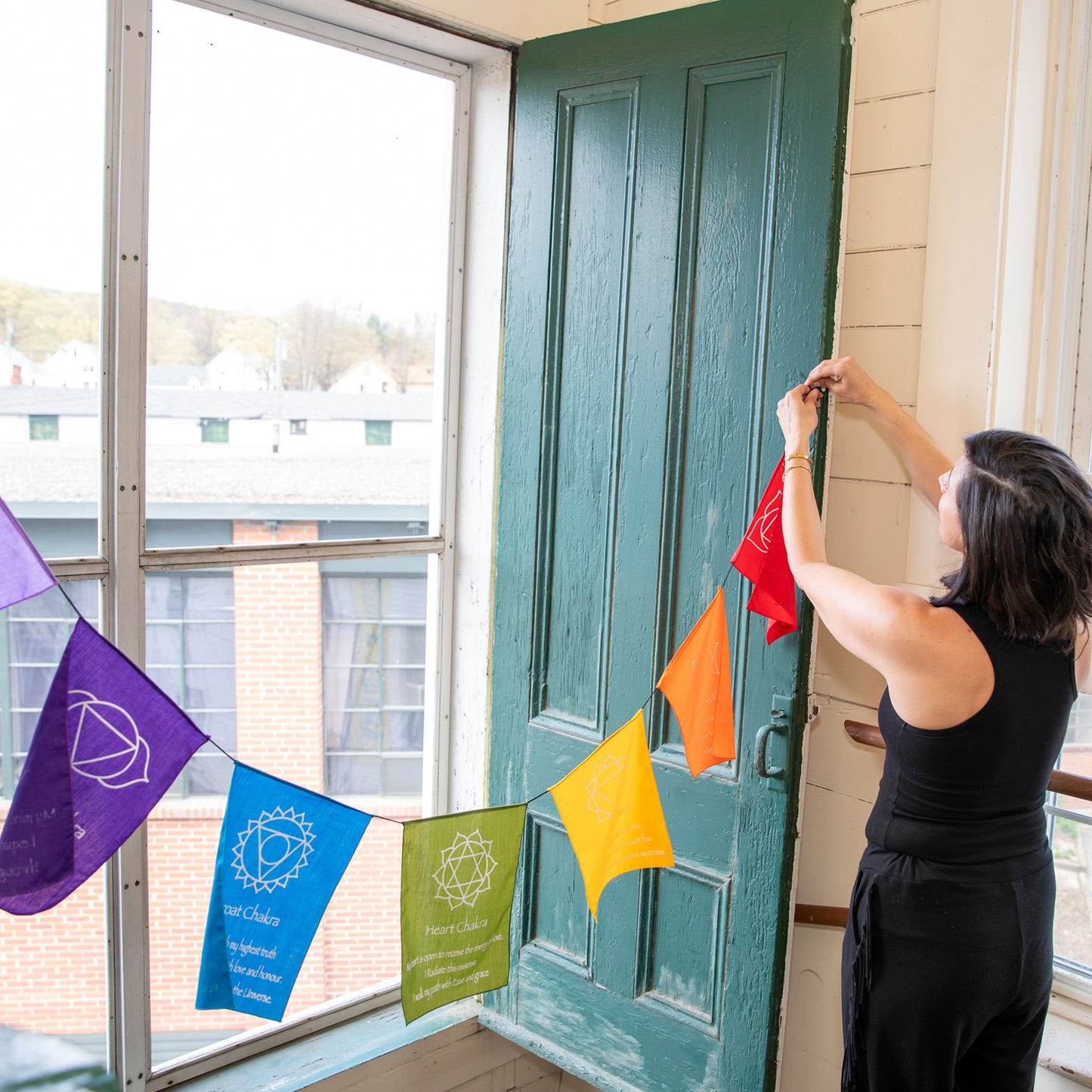 Large Chakra Prayer Flags