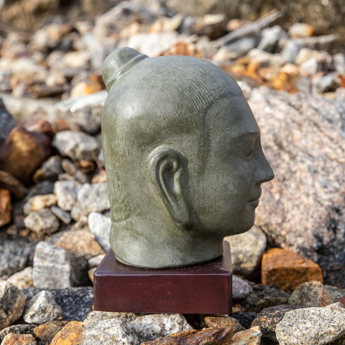 Cambodian Khmer Buddha Head Statue