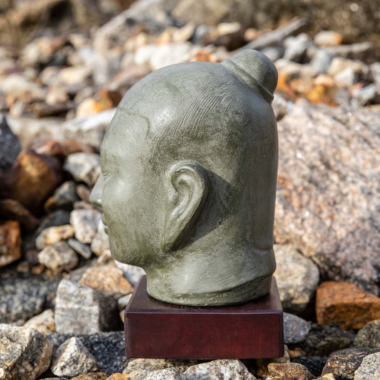 Cambodian Khmer Buddha Head Statue