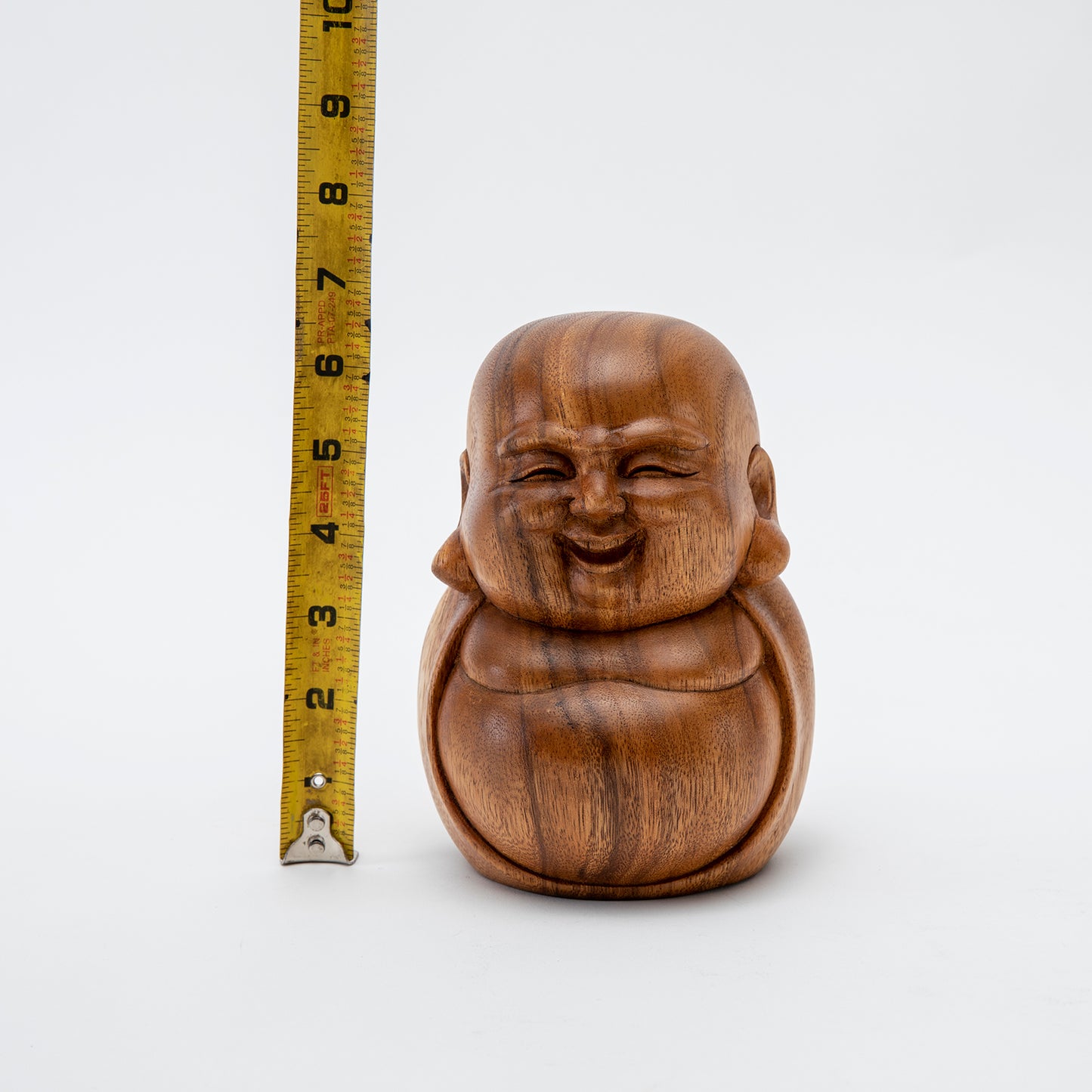 Wooden Laughing Buddha Statue