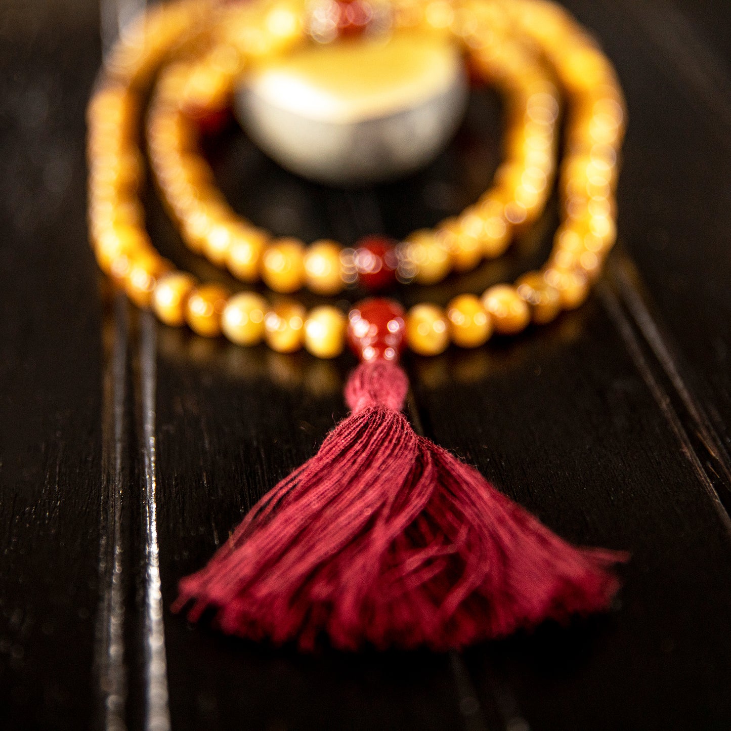 Yellow Tiger Eye with Carnelian Mala