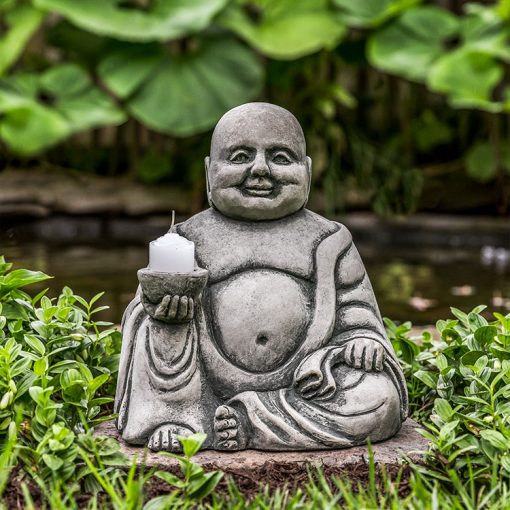 Small Budai with Offering Garden Statue
