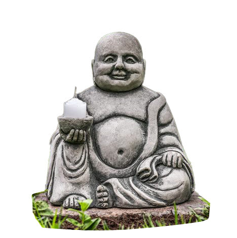 Small Budai with Offering Garden Statue