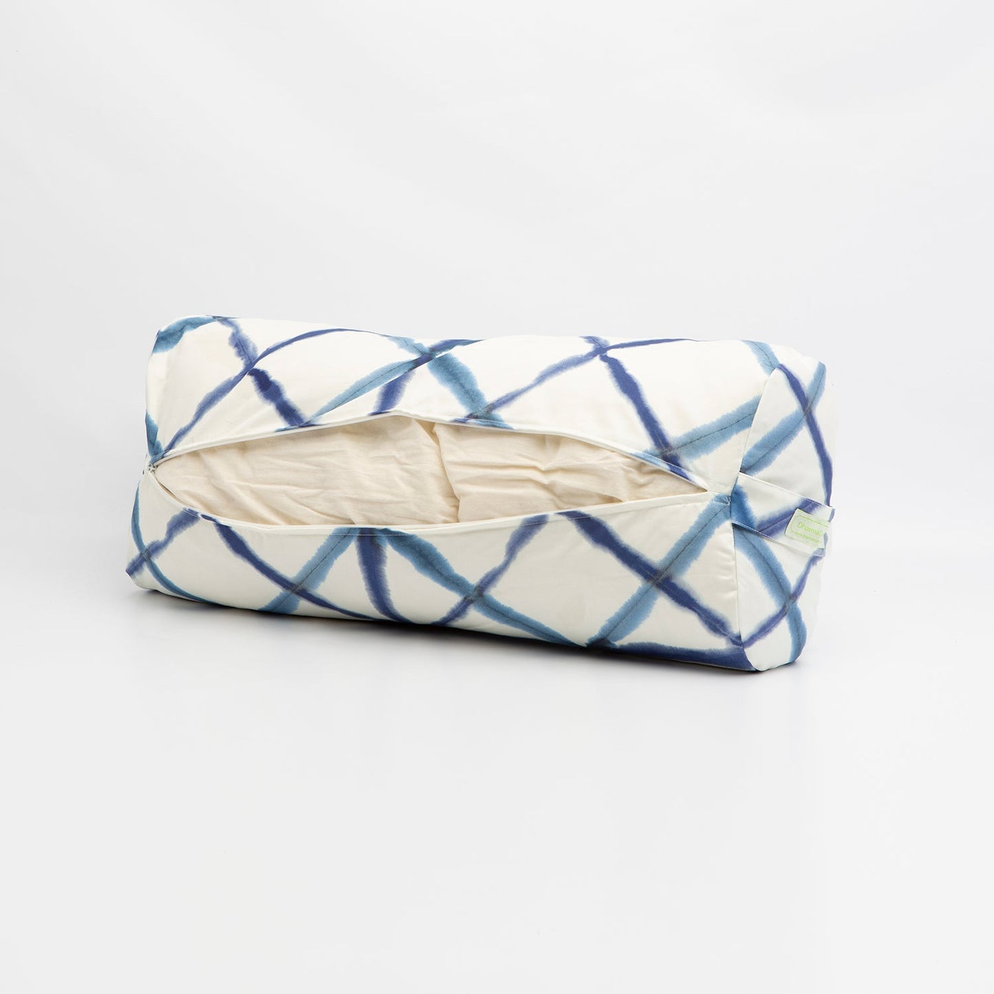 Blue Watercolor Geometric Bolster