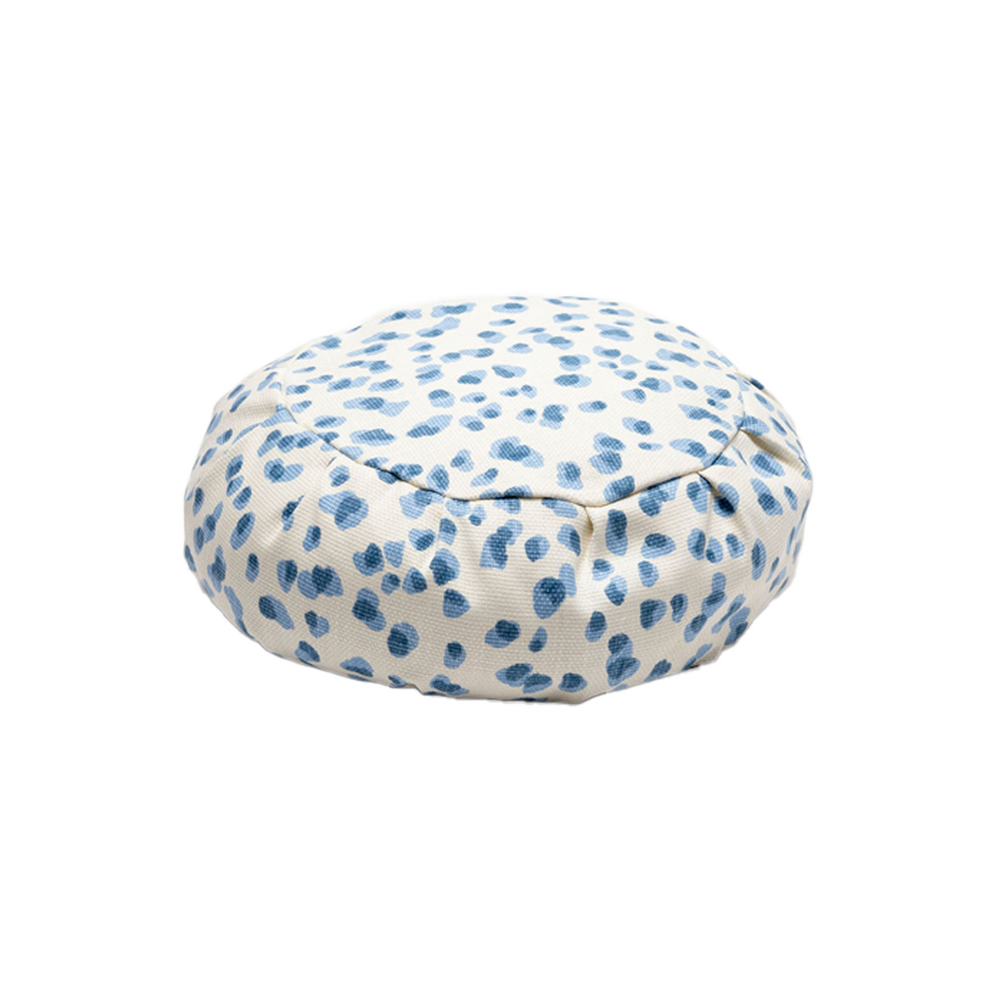 Another angle of Polka Dot Zafu on white backdrop