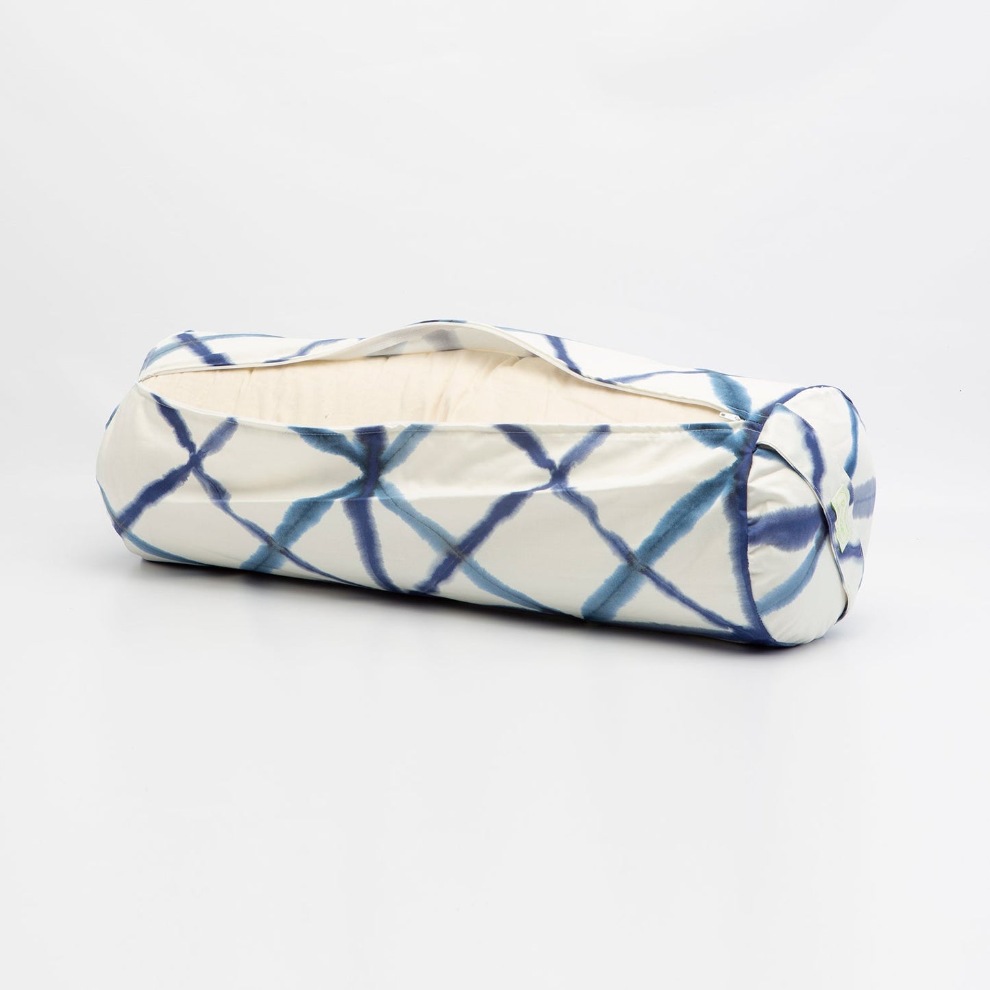 Blue Watercolor Geometric Bolster