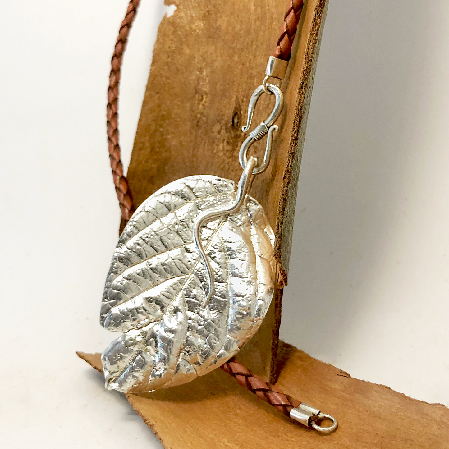 Silver Leaf Pendant Necklace