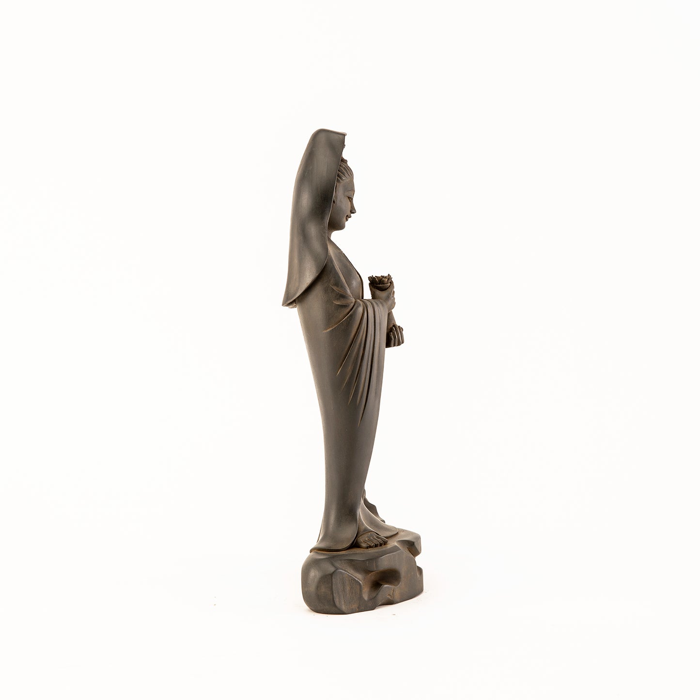 Kuan Yin with Vessel and Lotus Statue