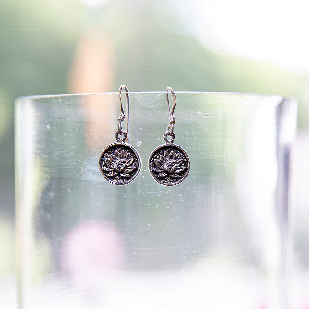 Raised Lotus Earrings