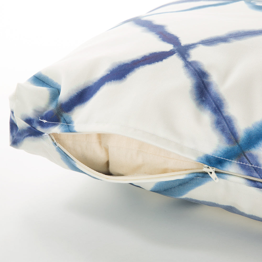 Blue Watercolor Geometric Print Zabuton