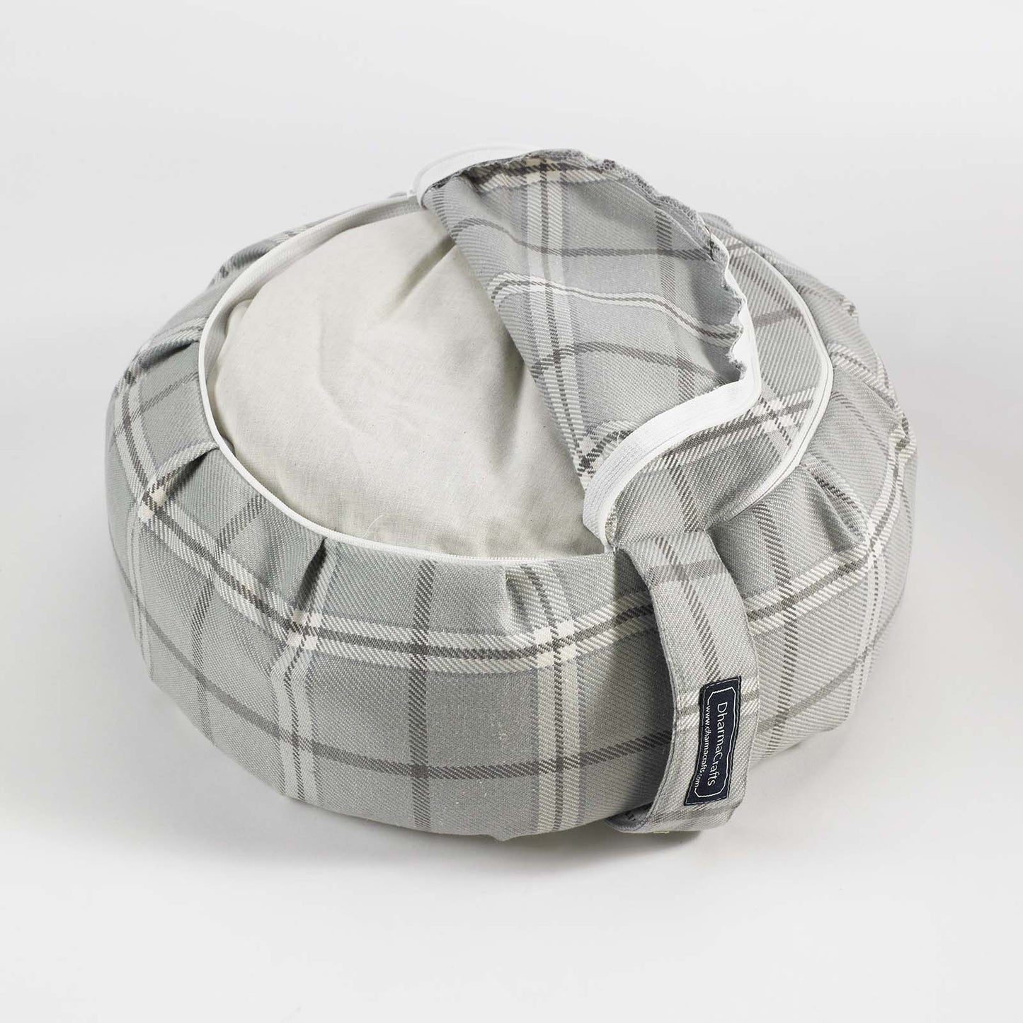 Plaid Buckwheat Hull Zafu