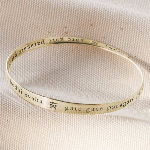 Heart Sutra Bracelet, 14k gold