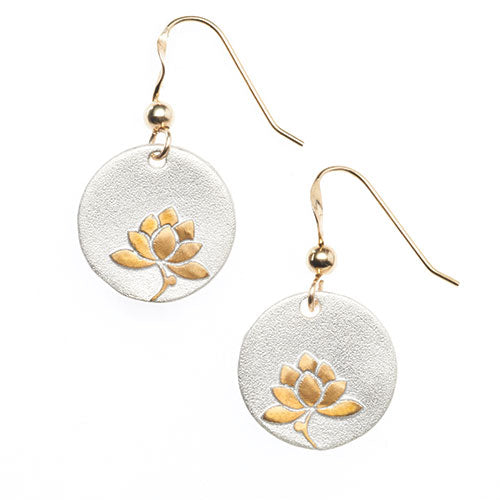 Golden Lotus Earrings