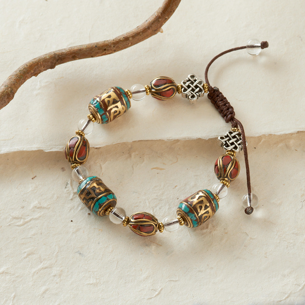 Prayer Wheel Adjustable Bracelet