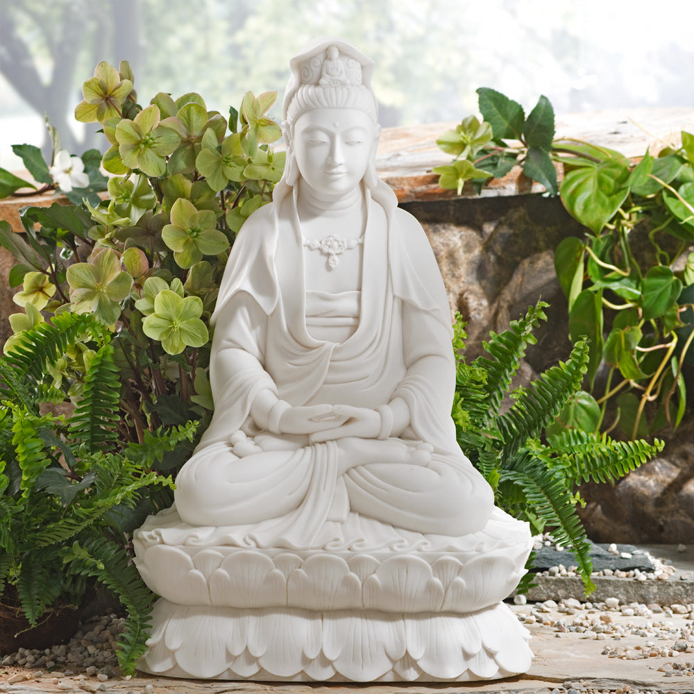 Seated Marble Kuan Yin