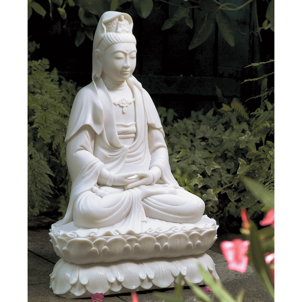 Seated Marble Kuan Yin