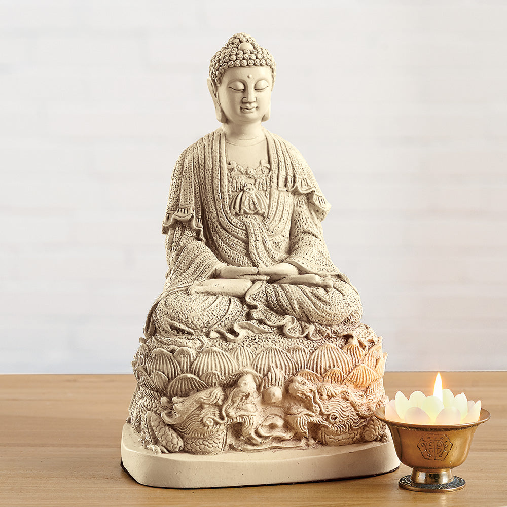 Buddha Statue on Dragon Throne