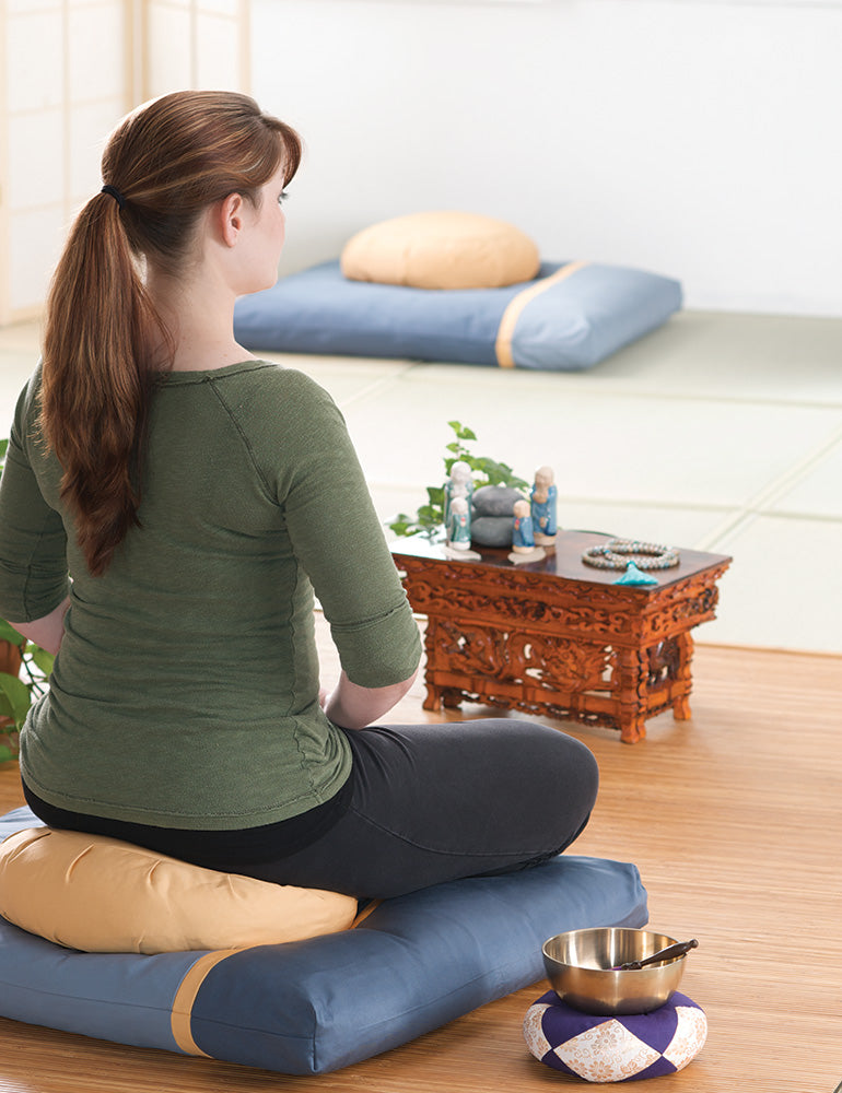 Stillness & Light: Blue Moon Meditation Cushion Set
