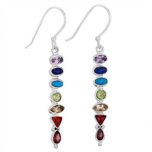 Sterling Silver Chakra Earrings