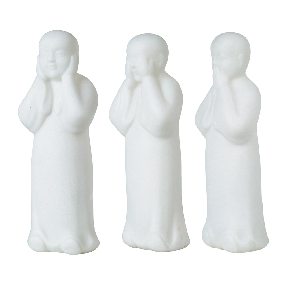 Set of 3 Monk Statues - See No Evil Figurines | DharmaCrafts