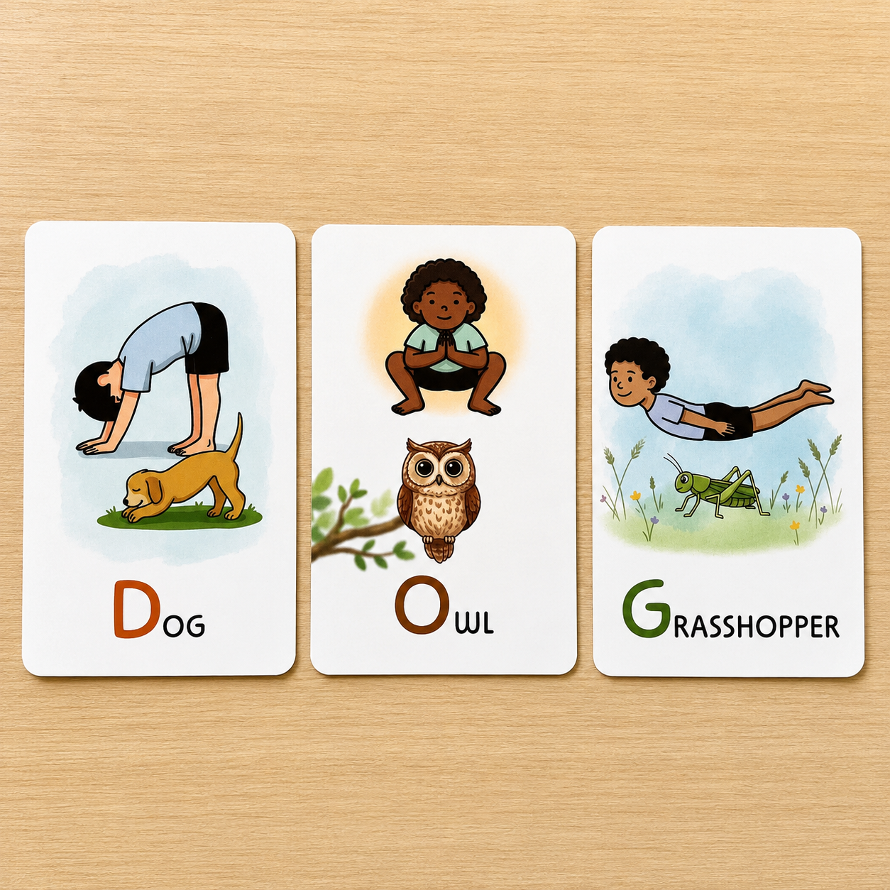 Yoga Alphabet Cards for Kids