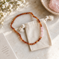 Raw Cognac Baltic Amber & Rose Quartz Necklace
