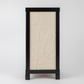Decorative screen with bamboo pattern and black frame on a white background