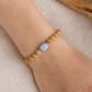 Blue Lace Agate and Palo Santo Bracelet