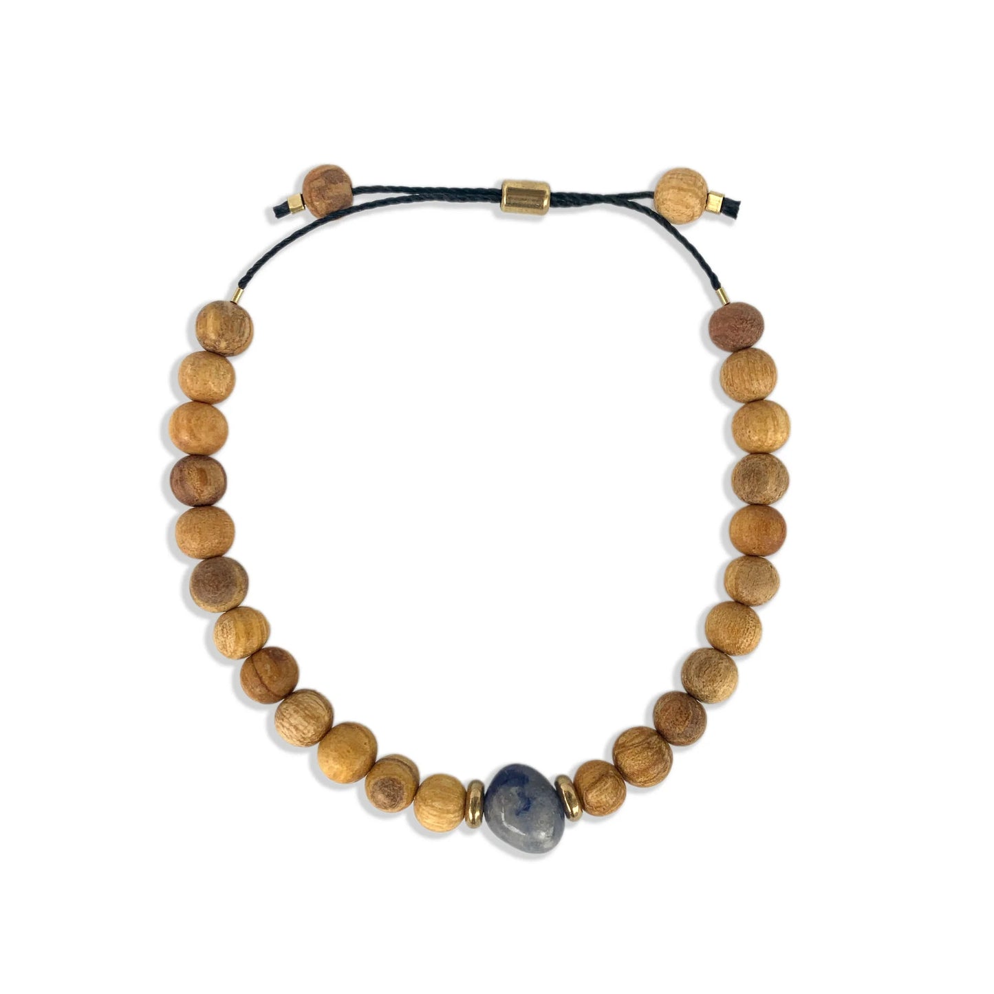 Sodalite and Palo Santo Bracelet