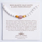 Rose Quartz, Lava Stone and Palo Santo Bracelet