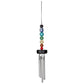 Colorful beaded wind chime on a white background