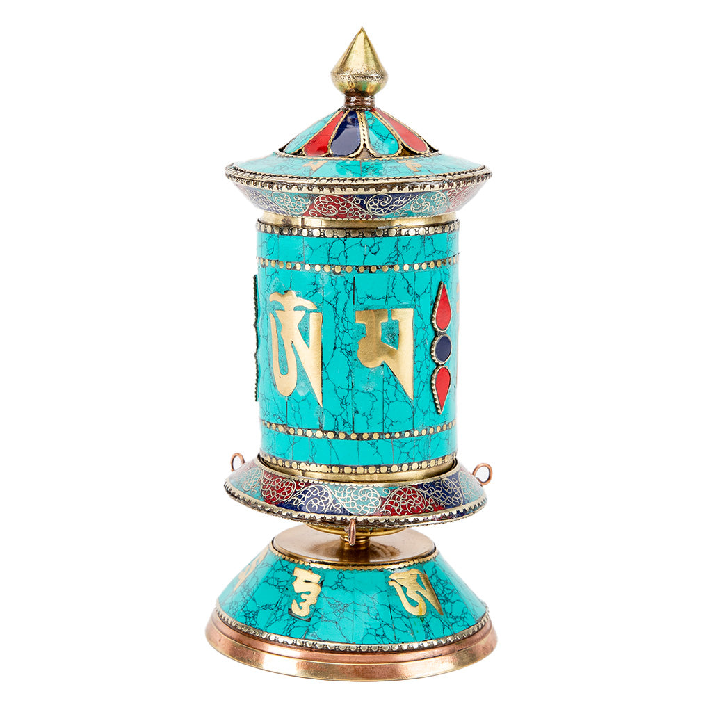 Turquoise Mani Prayer Wheel