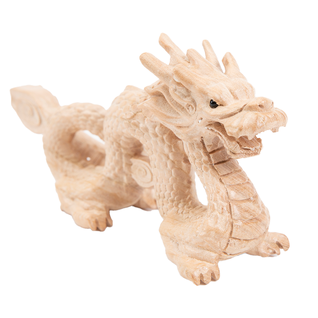 Hand-Carved Wood Dragon