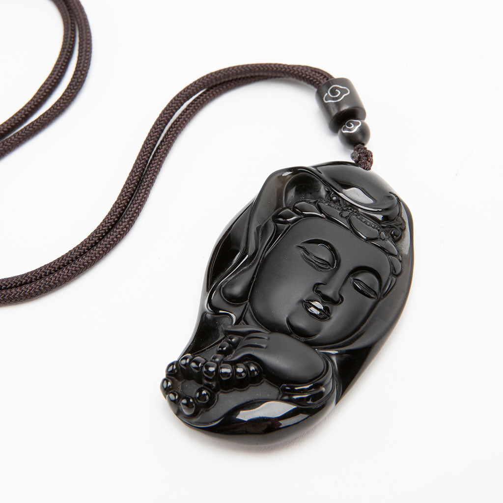 Black Obsidian Amulet Necklace