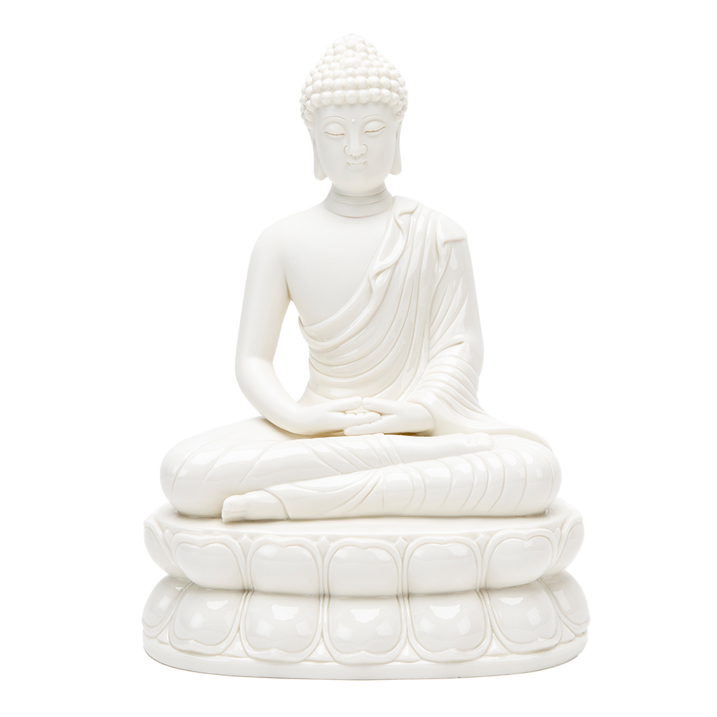 Porcelain Meditating Buddha Statue