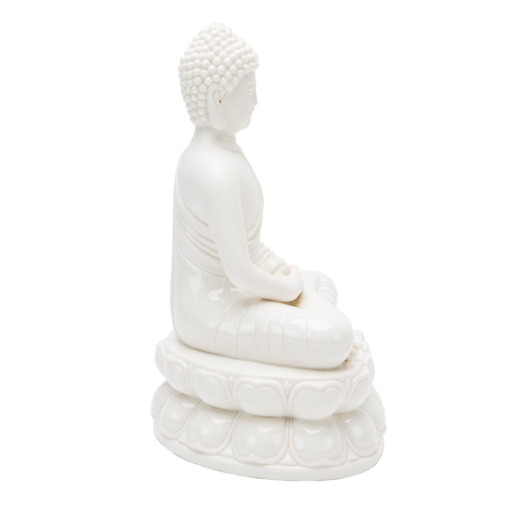 Porcelain Meditating Buddha Statue