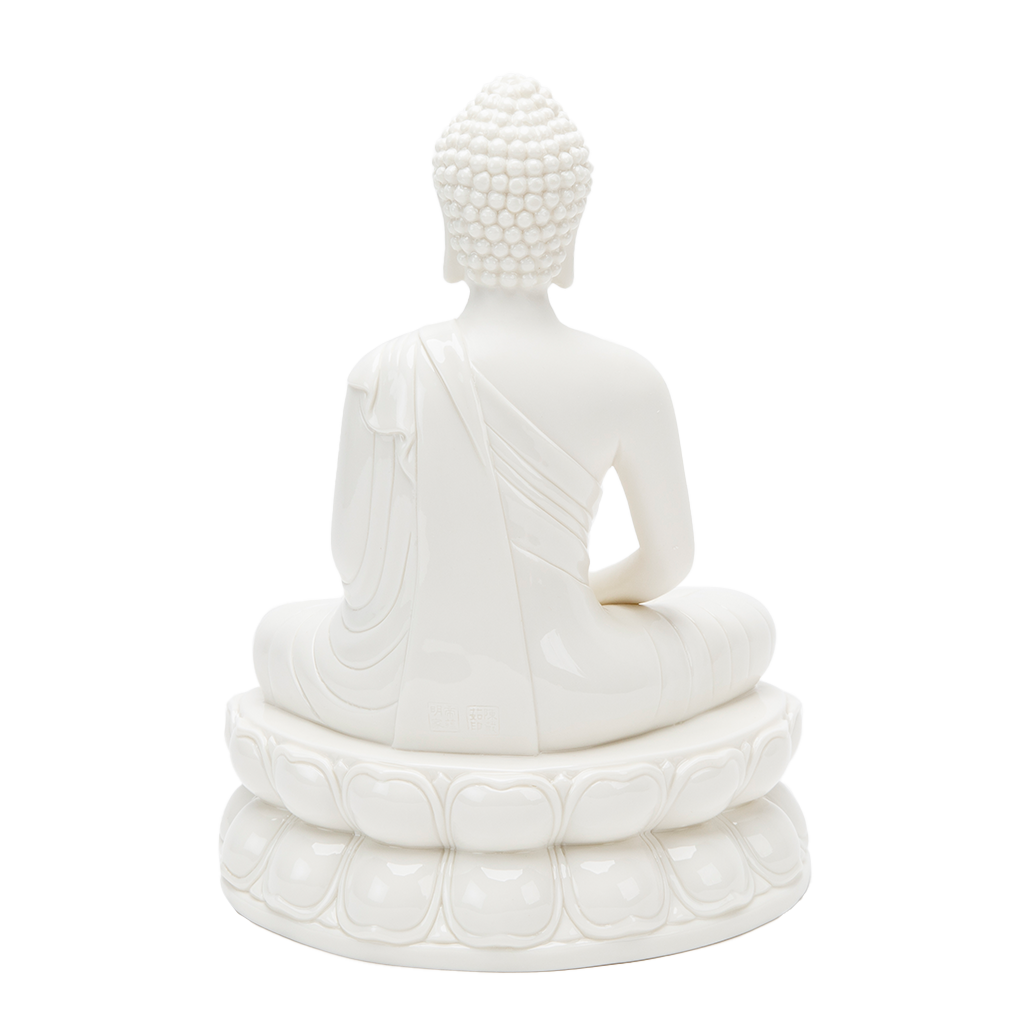 Porcelain Meditating Buddha Statue