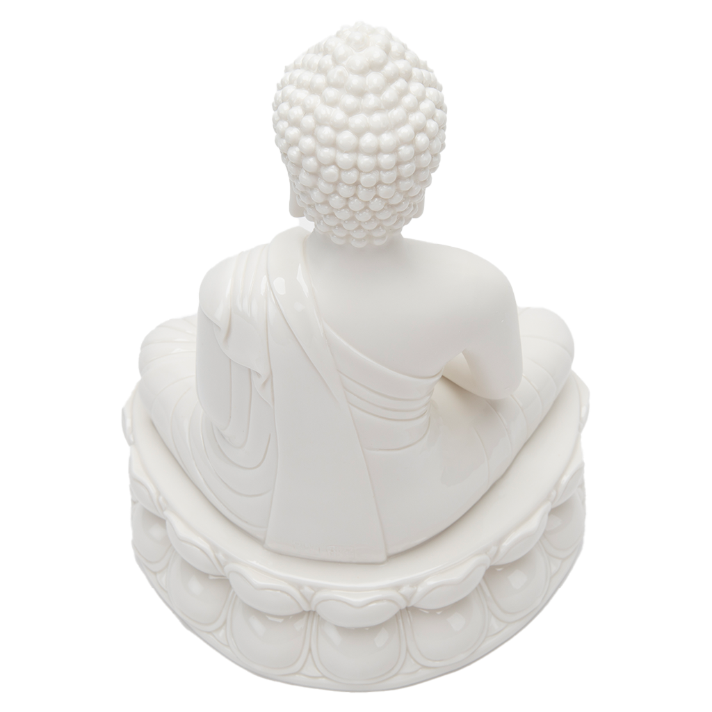 Porcelain Meditating Buddha Statue