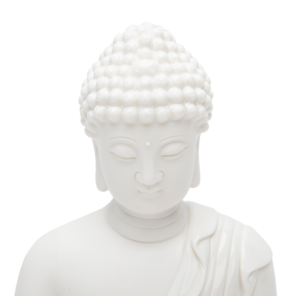 Porcelain Meditating Buddha Statue