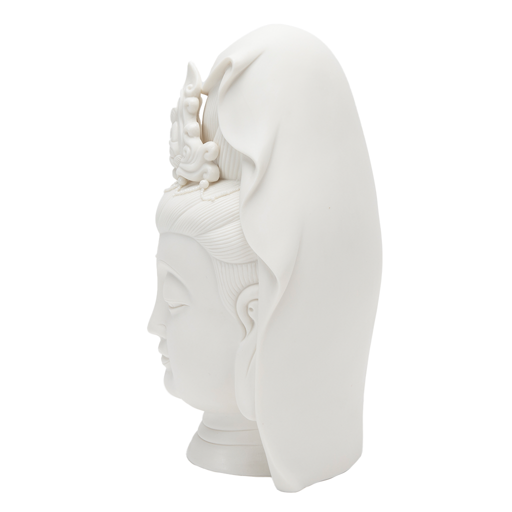 Porcelain Kwan Yin Head Statue