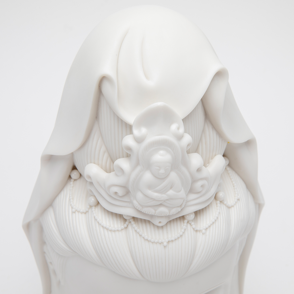 Porcelain Kwan Yin Head Statue