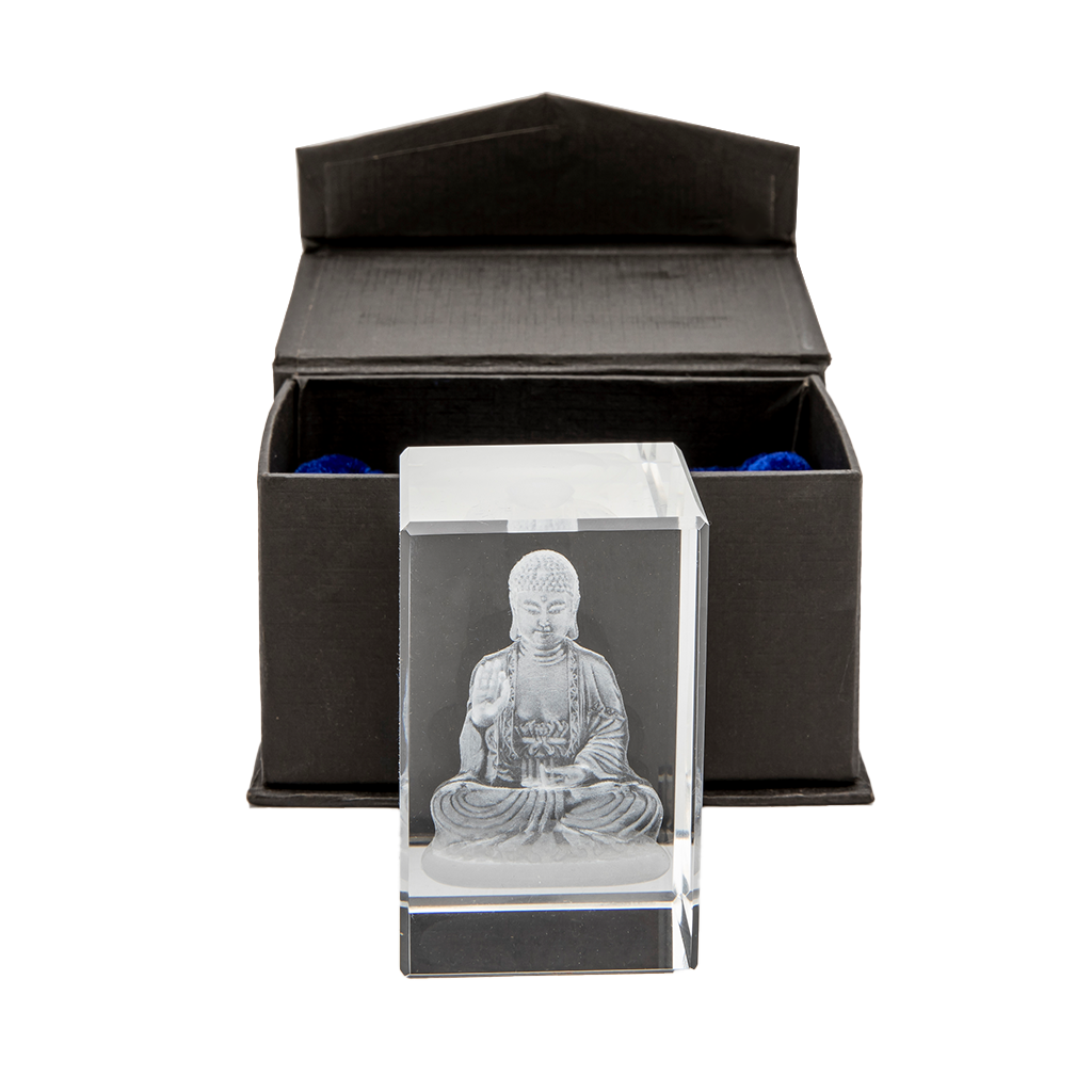 Etched Crystal Buddha