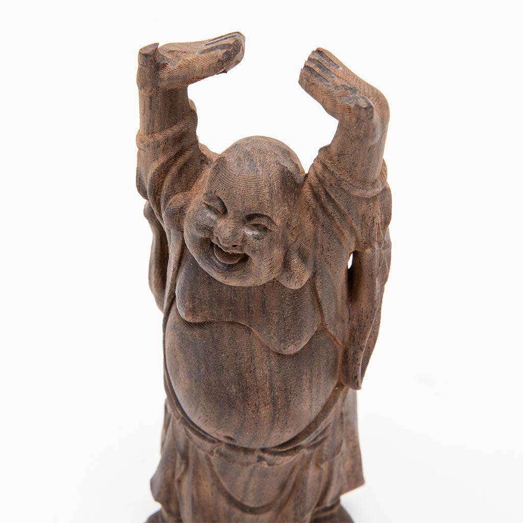 Wooden Budai Statue - 6"