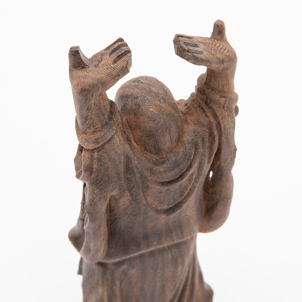 Wooden Budai Statue - 6"