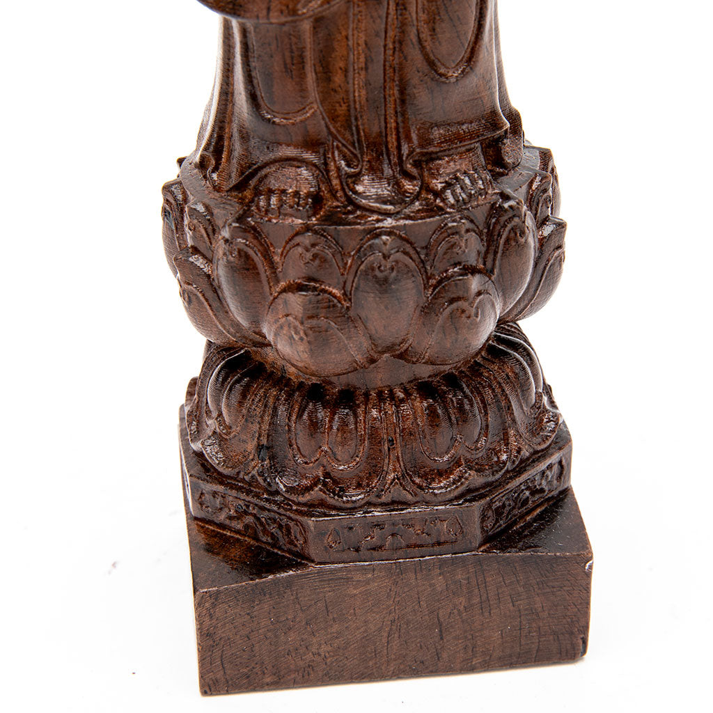 Wooden Standing Buddha Statue - 10"