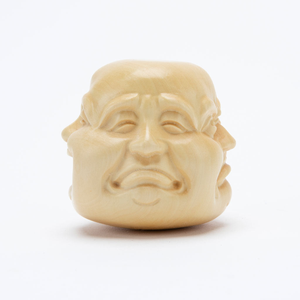 Wooden 4-Faced Buddha Head